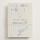 "Wine & Dine" - Bridal Shower Invitations in Porcelain by Elly - Assembled with Belly Band