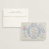 "Wine & Dine" - Bridal Shower Invitations in Porcelain by Elly - Invitation with Envelope