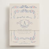 "Yay" - Bridal Shower Invitations in Jeans by Petra Kern - Assembled with Belly Band