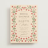 "floral frame" - Bridal Shower Invitations in Ruby by Iveta Angelova - Front