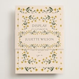 "Floral Frame" - Bridal Shower Invitations in Marigold by Iveta Angelova - Assembled with Belly Band