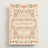 "floral frame" - Bridal Shower Invitations in Ruby by Iveta Angelova - Assembled with Belly Band