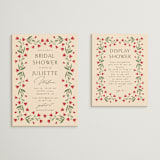 "floral frame" - Bridal Shower Invitations in Ruby by Iveta Angelova - Matching Enclosure Card