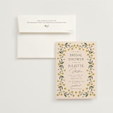 "Floral Frame" - Bridal Shower Invitations in Marigold by Iveta Angelova - Invitation with Envelope