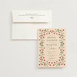 "floral frame" - Bridal Shower Invitations in Ruby by Iveta Angelova - Invitation with Envelope