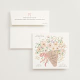 "Love is Blooming" - Bridal Shower Invitations in Carnation by Itsy Belle Studio - Invitation with Envelope