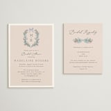 "Bed of Roses" - Bridal Shower Invitations in Creme by frau brandt - Matching Enclosure Card