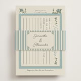"Perfect Pair" - Bridal Shower Invitations in Denim by Heather Schertzer - Assembled with Belly Band