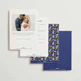 "Amore Floral" - Bridal Shower Invitations in Cerulean by Susan Moyal - Back of Card Options