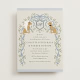 "Dog Crest" - Bridal Shower Invitations in Blueberry by Jackie Crawford - Front