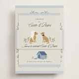 "Dog Crest" - Bridal Shower Invitations in Blueberry by Jackie Crawford - Assembled with Belly Band