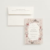 "Autumn Showers" - Bridal Shower Invitations in Maple Leaf by Nicoletta Savod - Invitation with Envelope