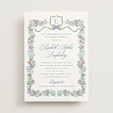 "Floral Frame Crest" - Bridal Shower Invitations in Peony by Erin German - Front