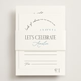 "Arbor" - Bridal Shower Invitations in Aqua by Pixel and Hank - Assembled with Belly Band