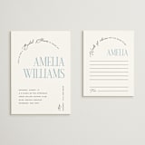 "Arbor" - Bridal Shower Invitations in Aqua by Pixel and Hank - Matching Enclosure Card