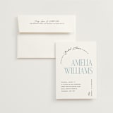 "Arbor" - Bridal Shower Invitations in Aqua by Pixel and Hank - Invitation with Envelope