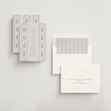 "Floral stripe" - Bridal Shower Invitations in Bluebell by Baumbirdy - Assembled