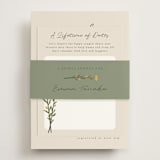 "Pencil Bouquet" - Bridal Shower Invitations in Cream by Adelyn T. - Assembled with Belly Band