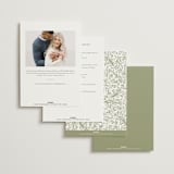 "Traditional Monogram" - Bridal Shower Invitations in Olive by Erin Deegan - Back of Card Options