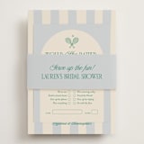 "Racquet Club" - Bridal Shower Invitations in Sky by Leia Matt - Assembled with Belly Band