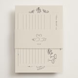 "Wedding Sketches" - Bridal Shower Invitations in Cement by Baumbirdy - Assembled with Belly Band