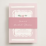 "pretty little floral" - Bridal Shower Invitations in Peony by Rebecca Durflinger - Assembled with Belly Band