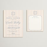 "Preppy" - Bridal Shower Invitations in Coral by Erin German - Matching Enclosure Card