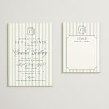 "Preppy" - Bridal Shower Invitations in Honeydew by Erin German - Matching Enclosure Card