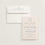 "Preppy" - Bridal Shower Invitations in Coral by Erin German - Invitation with Envelope