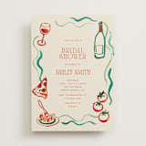 "Amore e Cibo" - Bridal Shower Invitations in Tomato by Cass Loh - Front
