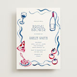 "Amore e Cibo" - Bridal Shower Invitations in Azure by Cass Loh - Front