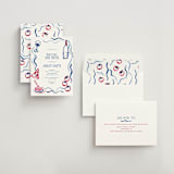 "Amore e Cibo" - Bridal Shower Invitations in Azure by Cass Loh - Assembled