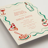 "Amore e Cibo" - Bridal Shower Invitations in Tomato by Cass Loh - Detail