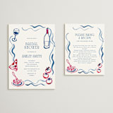 "Amore e Cibo" - Bridal Shower Invitations in Azure by Cass Loh - Matching Enclosure Card