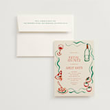 "Amore e Cibo" - Bridal Shower Invitations in Tomato by Cass Loh - Invitation with Envelope