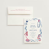 "Amore e Cibo" - Bridal Shower Invitations in Azure by Cass Loh - Invitation with Envelope