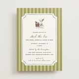 "Stock the Barware" - Bridal Shower Invitations in Olive by Erin German - Front