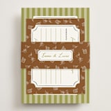 "Stock the Barware" - Bridal Shower Invitations in Olive by Erin German - Assembled with Belly Band