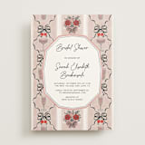 "Bridal Shower Wallpaper" - Bridal Shower Invitations in Pink Petals by Hanna Symonovych - Front
