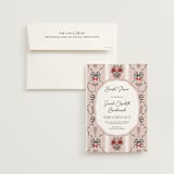 "Bridal Shower Wallpaper" - Bridal Shower Invitations in Pink Petals by Hanna Symonovych - Invitation with Envelope