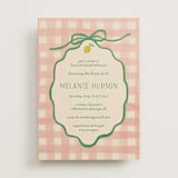 "Lemonade" - Bridal Shower Invitations in Strawberry Matcha by Vera Lim - Front