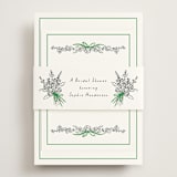 "Tied Bouquet" - Bridal Shower Invitations in Lawn by mo kelley - Assembled with Belly Band