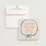 "Minimal bow" - Bridal Shower Invitations in Wave by Creo Study - Invitation with Envelope