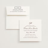 "East Coast Formal" - Bridal Shower Invitations in Mahogany by Katie Ylinen - Invitation with Envelope