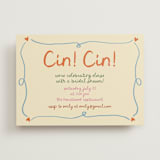 "Cin cin" - Bridal Shower Invitations in Verona by Stephanie Heinrich Godbout - Front