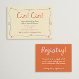 "Cin cin" - Bridal Shower Invitations in Verona by Stephanie Heinrich Godbout - Matching Enclosure Card