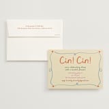 "Cin cin" - Bridal Shower Invitations in Verona by Stephanie Heinrich Godbout - Invitation with Envelope