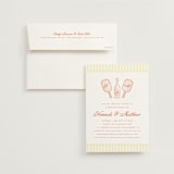 "Pickleball & Prosecco" - Bridal Shower Invitations in Citrus by Ashlee Townsend - Invitation with Envelope