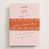 "Classique" - Bridal Shower Invitations in Poppy by Susan Zinader - Assembled with Belly Band