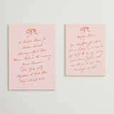 "Classique" - Bridal Shower Invitations in Poppy by Susan Zinader - Matching Enclosure Card